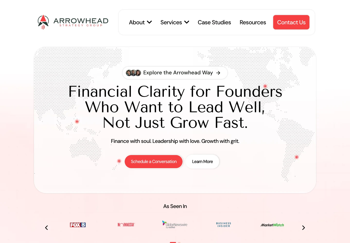 Arrowhead Strategy website designed and built by Neon Studios