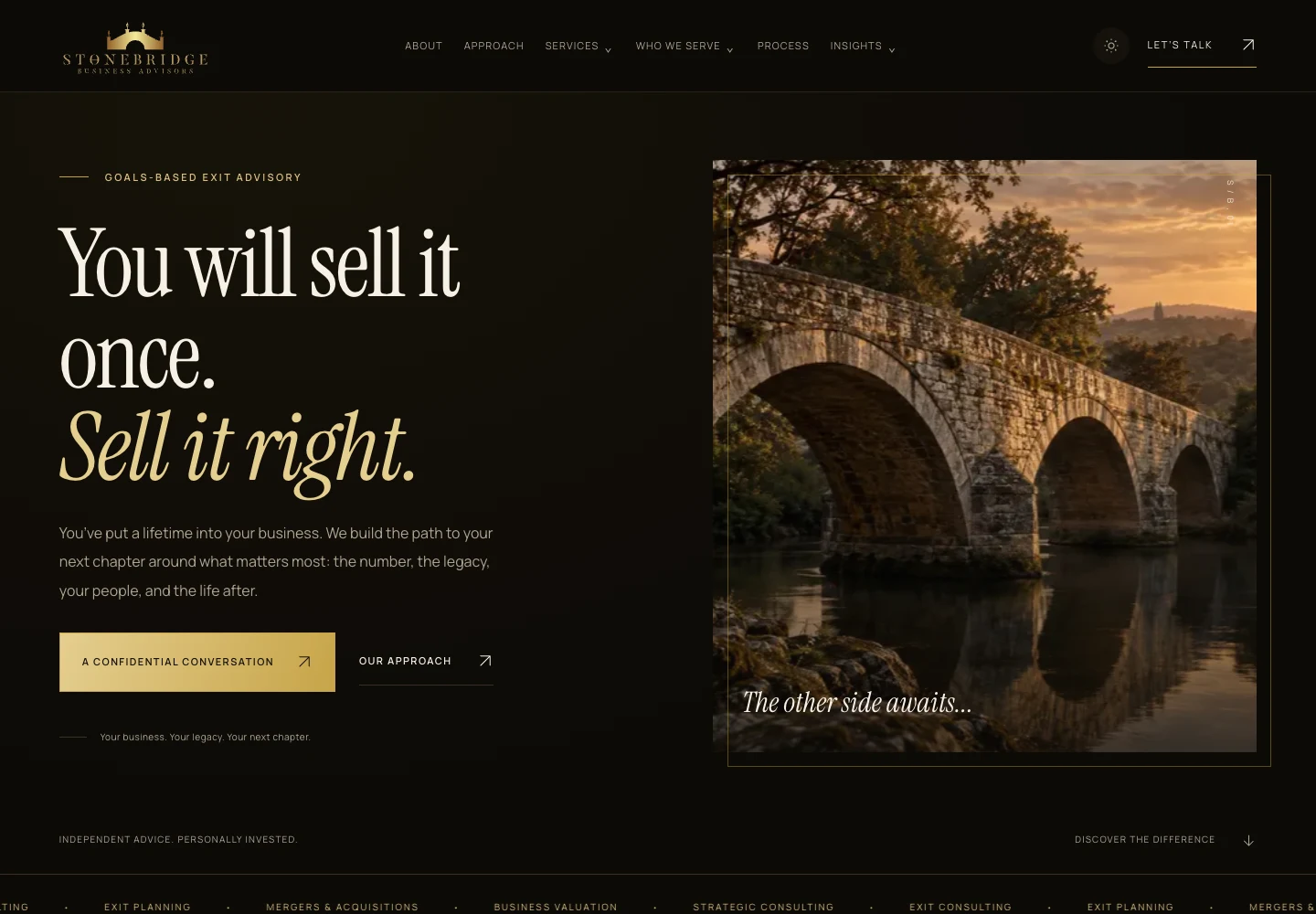 StoneBridge website designed and built by Neon Studios